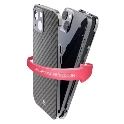 Black Rock 360° Glass Cover Apple iPhone 14 Karbon Induktív töltés 1200TGCB02