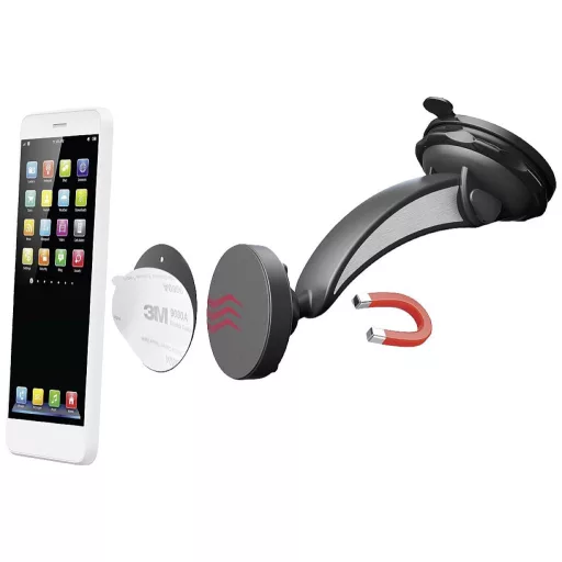 Hama Tapadókorong Autós mobiltelefon tartó Mágneses rögzítés, 360 °-ban forgatható