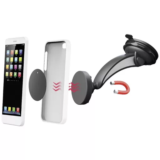 Hama Tapadókorong Autós mobiltelefon tartó Mágneses rögzítés, 360 °-ban forgatható