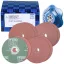 PFERD TOOLS 42098001 COMBICLICK szálas tárcsakészlet korund Ø125mm A36, 60, 80, 120 CC-H-GT alátéttel univerzális alkalmazásokhoz Ø 125 mm