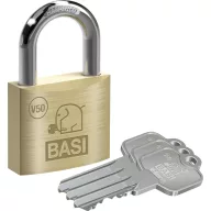   Basi V5090-0050 Függő lakat 50 mm Különböző időben záródó Kulcsos zár