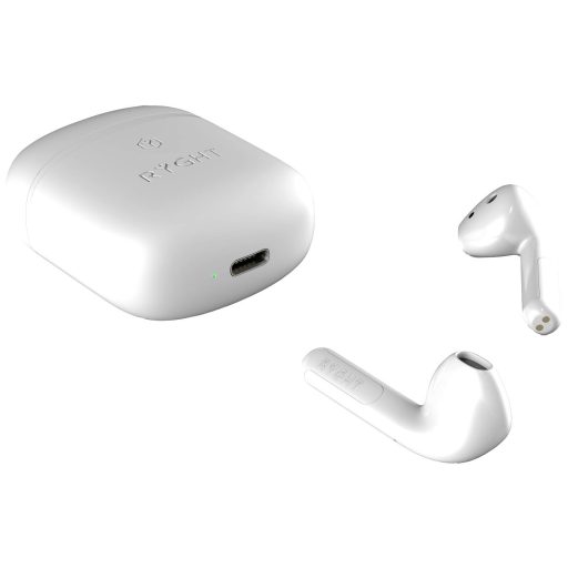 RYGHT WAYS2 In Ear headset Bluetooth® Stereo Fehér Elemtöltés kijelzés, Headset, Töltőtok, Érintéses vezérlés