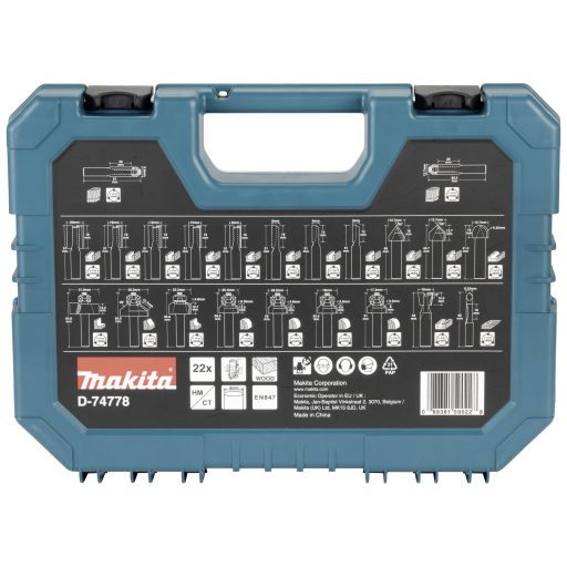 Makita D-74778 Maró készlet Szár átmérő 8 mm 22 részes
