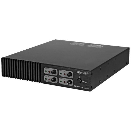 Omnitronic DJP-604 Nagy teljesítményű erősítő RMS teljesítmény kimeneti csatornánként 4 Ohm-nál: 150 W