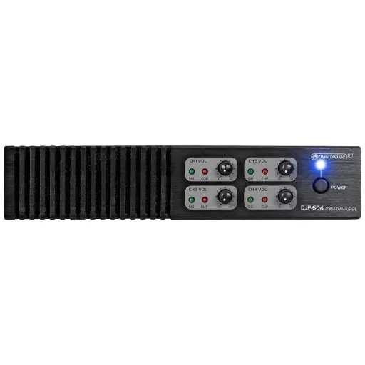 Omnitronic DJP-604 Nagy teljesítményű erősítő RMS teljesítmény kimeneti csatornánként 4 Ohm-nál: 150 W