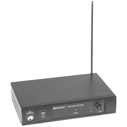 Omnitronic VHF-101 Kézi Beszéd mikrofon Átviteli mód:Rádiójel vezérlésű XLR, Audio, sztereo (6,3 mm jack) Rádiójel vezérlésű