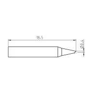   Weller RTMS 004 B MS Forrasztóhegy Ferdén levágott Hegy méret 0.40 mm Tartalom, tartalmi egységek rendelésenként 1 db