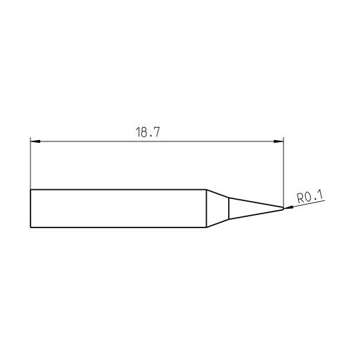 Weller RTMS 002 C MS Forrasztóhegy Kúpos Hegy méret 0.20 mm Tartalom, tartalmi egységek rendelésenként 1 db