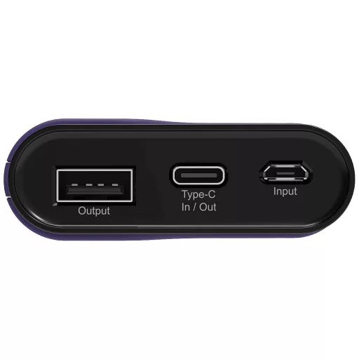 RealPower PB-7500C Powerbank 7500 mAh Lítiumion USB, USB-C® Navy kék állapotjelző