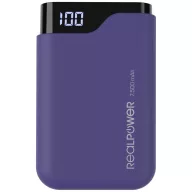   RealPower PB-7500C Powerbank 7500 mAh Lítiumion USB, USB-C® Navy kék állapotjelző