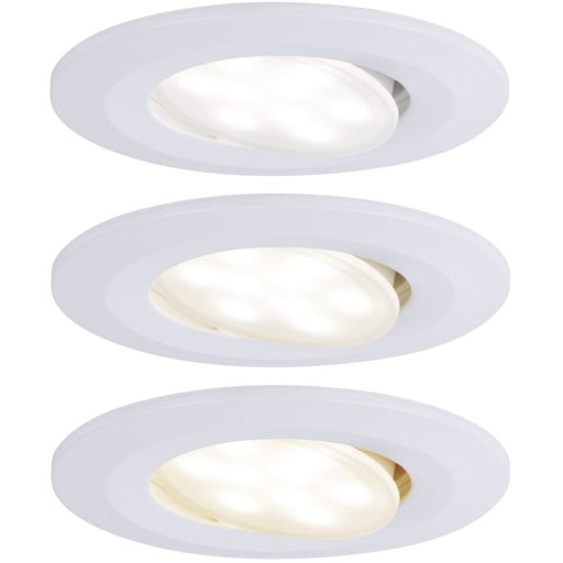 Paulmann LED-es fürdőszobai beépíthető lámpa 3 részes készlet Fehér (matt)