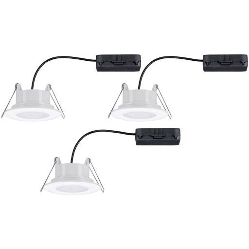 Paulmann LED-es fürdőszobai beépíthető lámpa 3 részes készlet Fehér (matt)