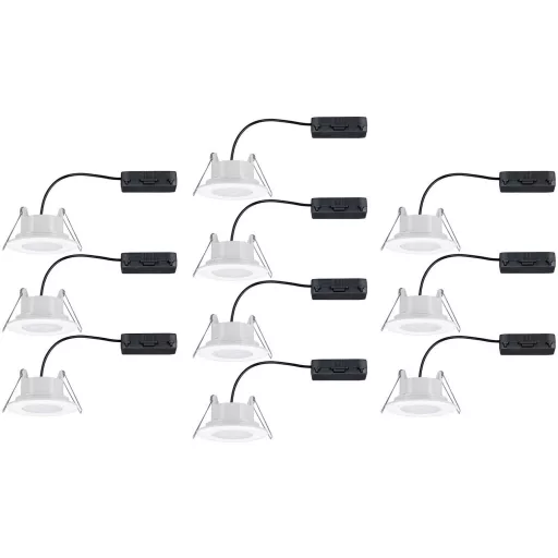 Paulmann LED-es fürdőszobai beépíthető lámpa 10 részes készlet 65 W Fehér (matt)