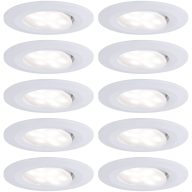   Paulmann LED-es fürdőszobai beépíthető lámpa 10 részes készlet 60 W Fehér (matt)