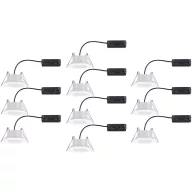   Paulmann LED-es fürdőszobai beépíthető lámpa 10 részes készlet 60 W Fehér (matt)