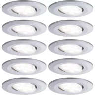   Paulmann LED-es fürdőszobai beépíthető lámpa 10 részes készlet 65 W Króm (matt)