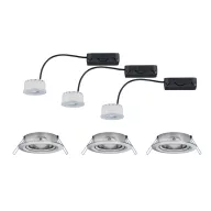   Paulmann 93944 Beépíthető lámpa 3 részes készlet LED 18.9 W Vas (matt)
