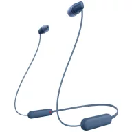   Sony WI-C100 In Ear headset Bluetooth® Stereo Kék Headset, Személyre szabható hang, Hangerő szabályozás, Nyakpánt, Izzadásálló, Víztaszító