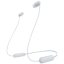 Sony WI-C100 In Ear headset Bluetooth® Stereo Fehér Headset, Személyre szabható hang, Hangerő szabályozás, Nyakpánt, Izzadásálló, Víztaszító