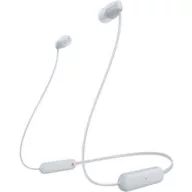   Sony WI-C100 In Ear headset Bluetooth® Stereo Fehér Headset, Személyre szabható hang, Hangerő szabályozás, Nyakpánt, Izzadásálló, Víztaszító