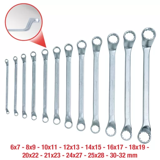KS Tools 5170250 517.0250 Kettős gyűrűskulcs készlet Kulcsszélesség (metrikus) 6 - 32 mm