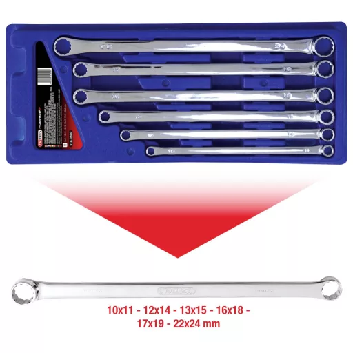 KS Tools 5180800 518.0800 Kettős gyűrűskulcs készlet Kulcsszélesség (metrikus) 10 - 24 mm