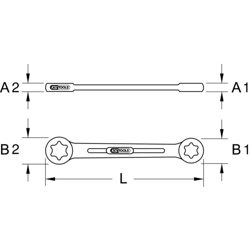 KS Tools 5180935 518.0935 kettős gyűrűskulcs Kulcsszélesség (metrikus) 18 - 20 mm