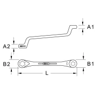   KS Tools 9110365 911.0365 kettős gyűrűskulcs Kulcsszélesség (metrikus) 16 - 22 mm
