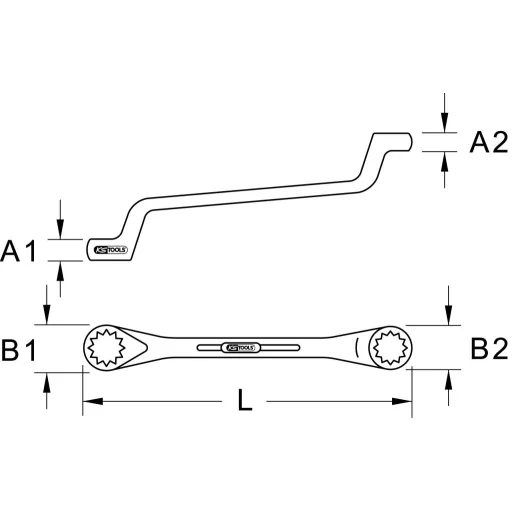 KS Tools 9637451 963.7451 kettős gyűrűskulcs Kulcsszélesség (coll) 3/4 - 7/8