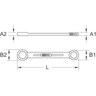   KS Tools 9637480 963.7480 kettős gyűrűskulcs Kulcsszélesség (metrikus) 8 - 10 mm