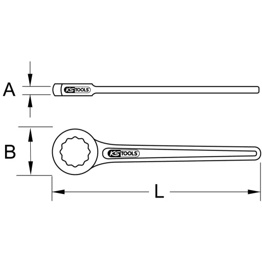 KS Tools 9637552 963.7552 Egygyűrűs kulcs Kulcsszélesség (metrikus) 42 mm