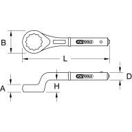   KS Tools 9638026 963.8026 Húzós gyűrűskulcs Kulcsszélesség (metrikus) 46 mm
