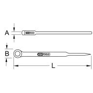   KS Tools 9638170 963.8170 Szerelő gyűrűskulcs Kulcsszélesség (metrikus) 19 mm