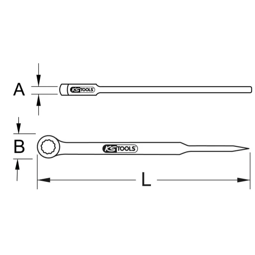 KS Tools 9638170 963.8170 Szerelő gyűrűskulcs Kulcsszélesség (metrikus) 19 mm