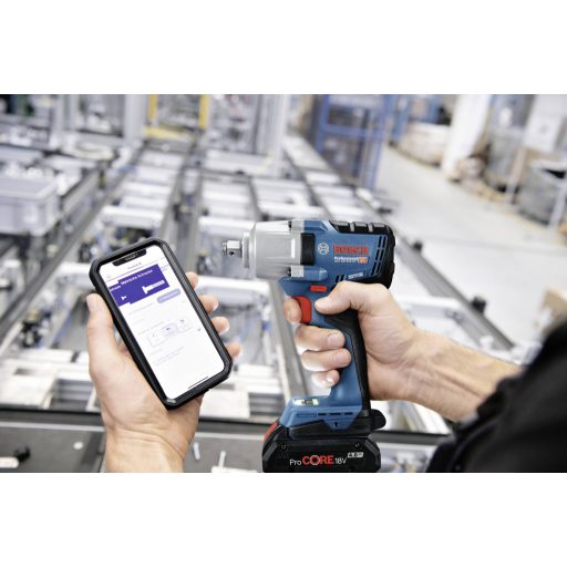 Bosch Professional GDS 18V-450 HC (solo, L-BOXX) 06019K4001 Akkus ütvecsavarozó 450 Nm 18 V Vele szállított akkuk száma 0 Lítiumion Bluetooth-modullal,