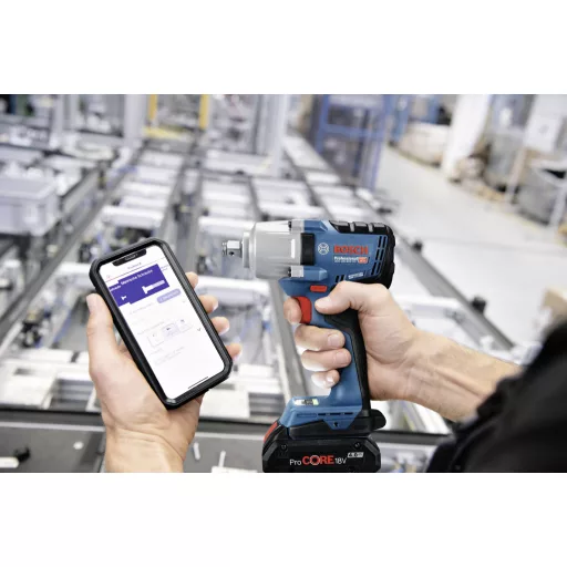Bosch Professional GDS 18V-450 HC (solo, L-BOXX) 06019K4001 Akkus ütvecsavarozó 450 Nm 18 V Vele szállított akkuk száma 0 Lítiumion Bluetooth-modullal,