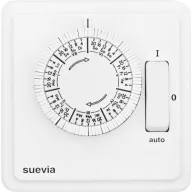   Suevia SU280439 Süllyesztett időkapcsoló óra Analóg Heti program 1200 W IP20 BE/AUTO/KI program