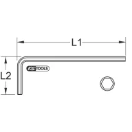 KS Tools 962.0424 Hajlított csavarhúzó 1/8 coll