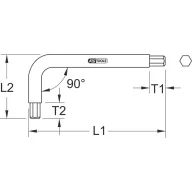 KS Tools 965.0423 Hajlított csavarhúzó 3 mm