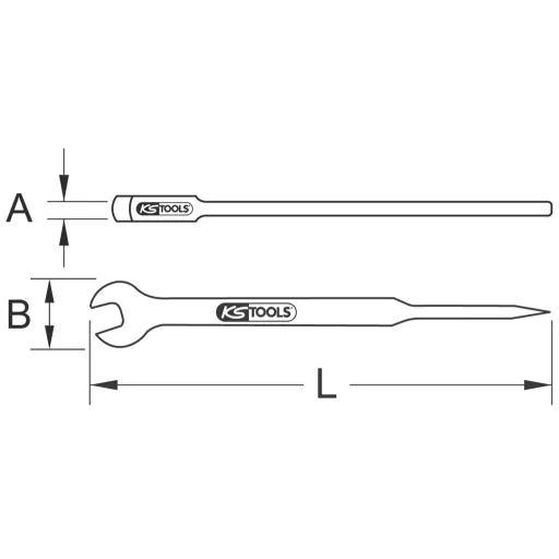 KS Tools 9638138 963.8138 Szerelő villáskulcs Kulcsszélesség (metrikus) 24 mm