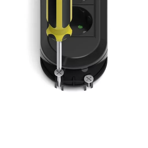 Hama 00223038 Elosztó kapcsolóval Fekete Védőérintkezős 1 db