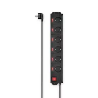   Hama 00223160 Elosztó kapcsolóval Fekete Védőérintkezős 1 db