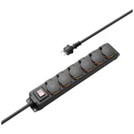   Hama 00223065 Kerti elosztó Fekete Gyermekvédelem, Kapcsolóval