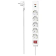   Hama 00223186 Elosztó kapcsolóval Fehér Védőérintkezős 1 db