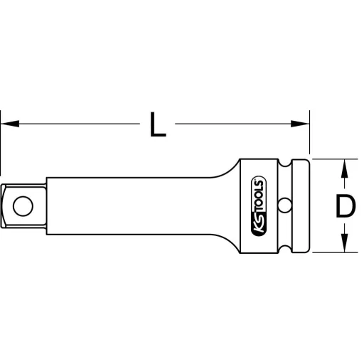KS Tools 515.1378 5151378 Dugókulcs hosszabbító Meghajtás (csavarhúzó) 3/4 (20 mm) 175 mm 1 db
