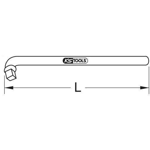 KS Tools 911.1331 9111331 Hajlított markolat Meghajtás (csavarhúzó) 1/2 (12,5 mm) 220 mm 1 db