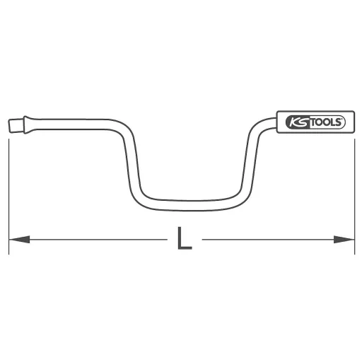 KS Tools 911.3950 9113950 Kurbli Meghajtás (csavarhúzó) 3/8 (10 mm) 190 mm 1 db