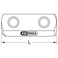   KS Tools 962.1475 9621475 Összekötő négylap Meghajtás (csavarhúzó) 1/4 (6,3 mm) 25 mm 1 db