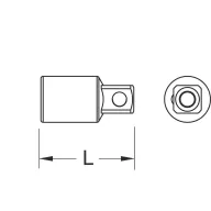   KS Tools 963.1050 9631050 Szűkítő darab Meghajtás (csavarhúzó) 1 (25 mm) 75 mm 1 db