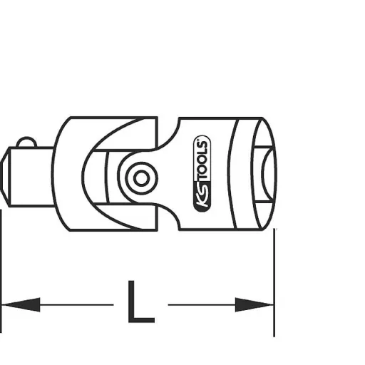 KS Tools 963.1282 9631282 Kardáncsukló Meghajtás (csavarhúzó) 1/2 (12,5 mm) 70 mm 1 db